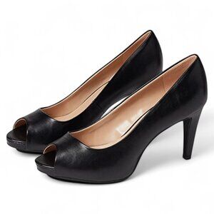Bandolino Black Peep-Toe Heels